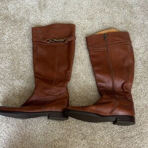 Coach made in Italy Brown Leather Knee-High Boots